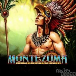 Simbol Aztec yang kaya dan berwarna-warni di gulungan slot Montezuma.